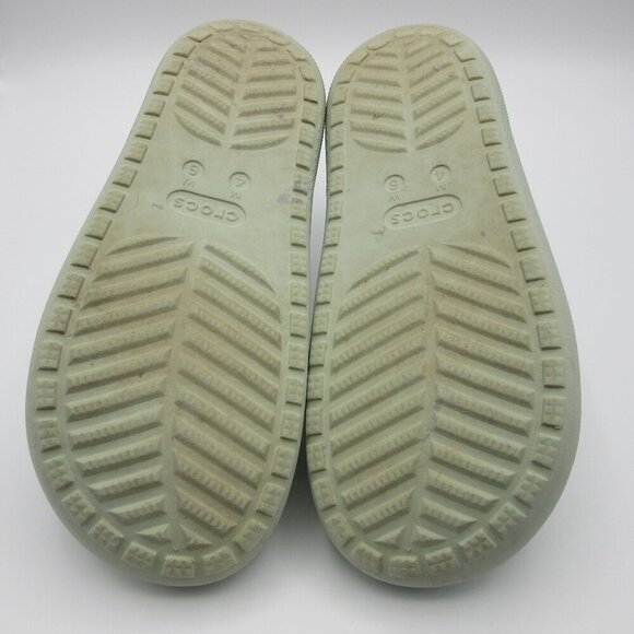 Crocs Classic Slide Platform Sandals Women's 6 Mint Green Rubber Open Toe - Picture 4 of 5